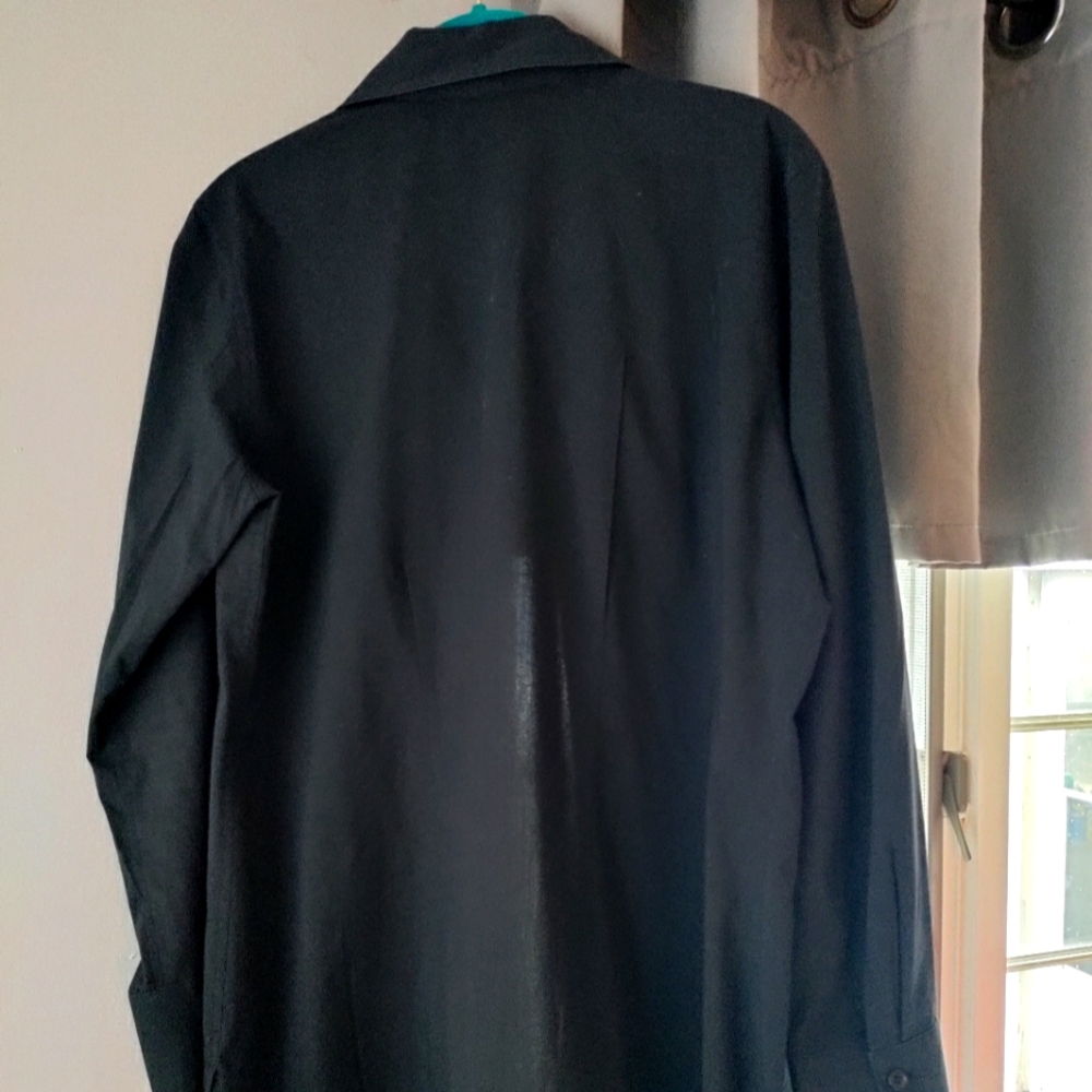 Stunning Vintage Chico long black tuxedo shirt size 8/10 - Picture 3 of 4